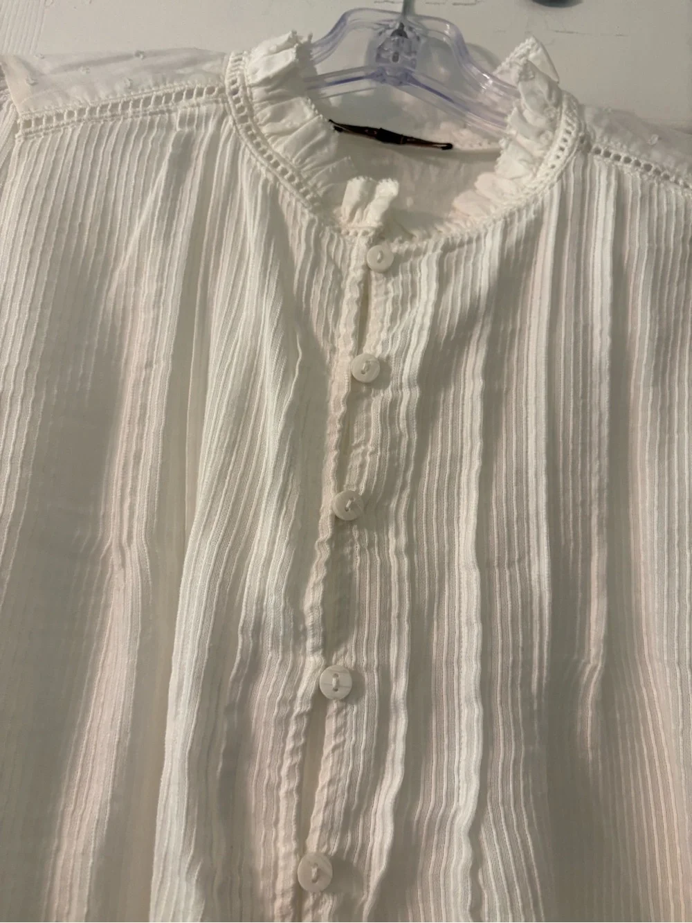 White Women's Long-Sleeve Button Front Shirt - Picture 2 of 5